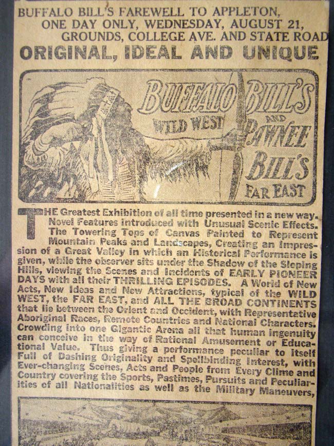 Buffalo Bill's Farewell to Appleton, WI., August 21, 1912